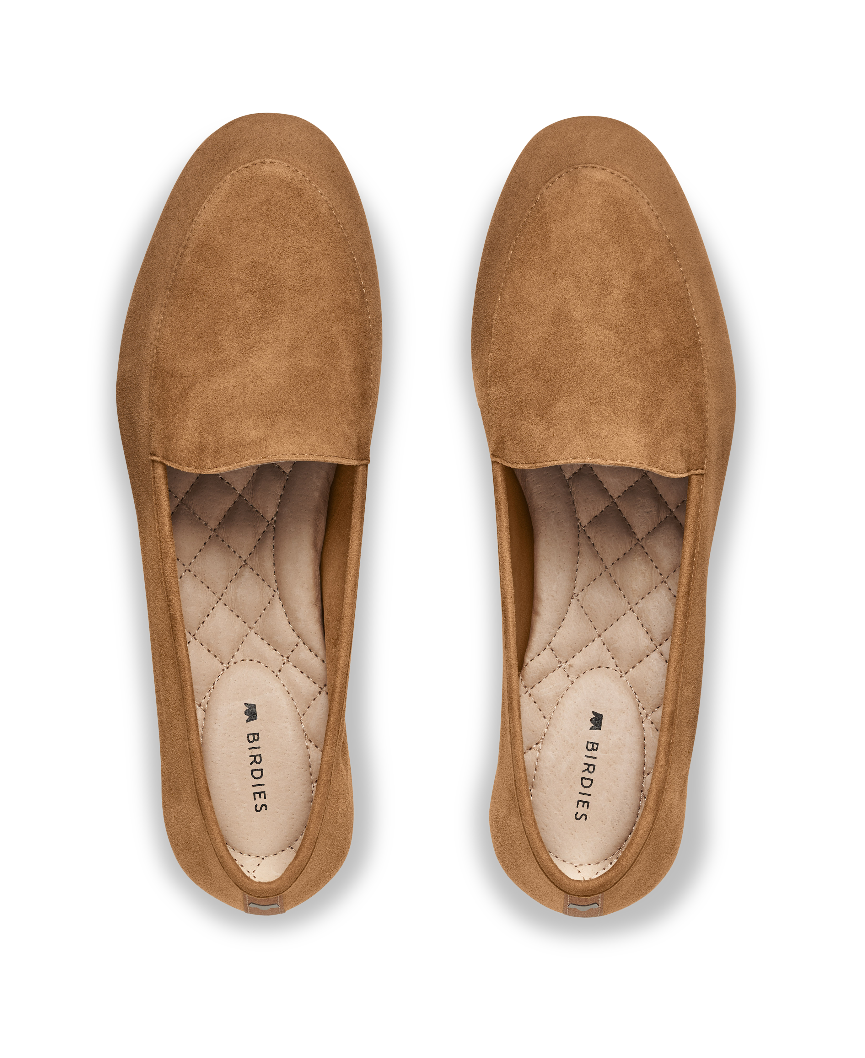 hover | top view of the Vesper loafer in Toffee (tan) Suede