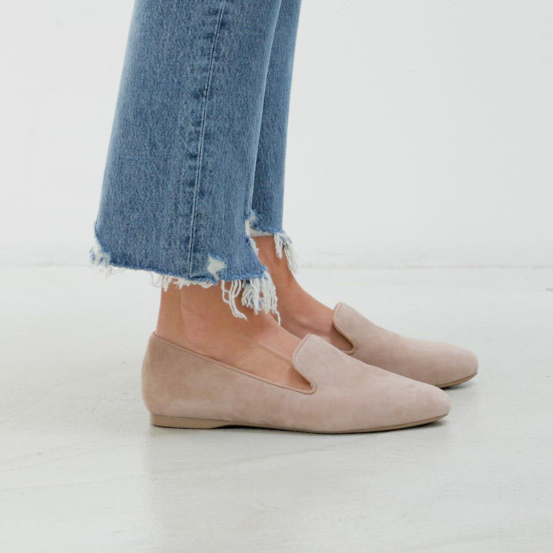 Women's flat Starling latte suede