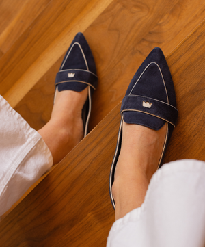 The Sparrow Loafer - Navy Suede
