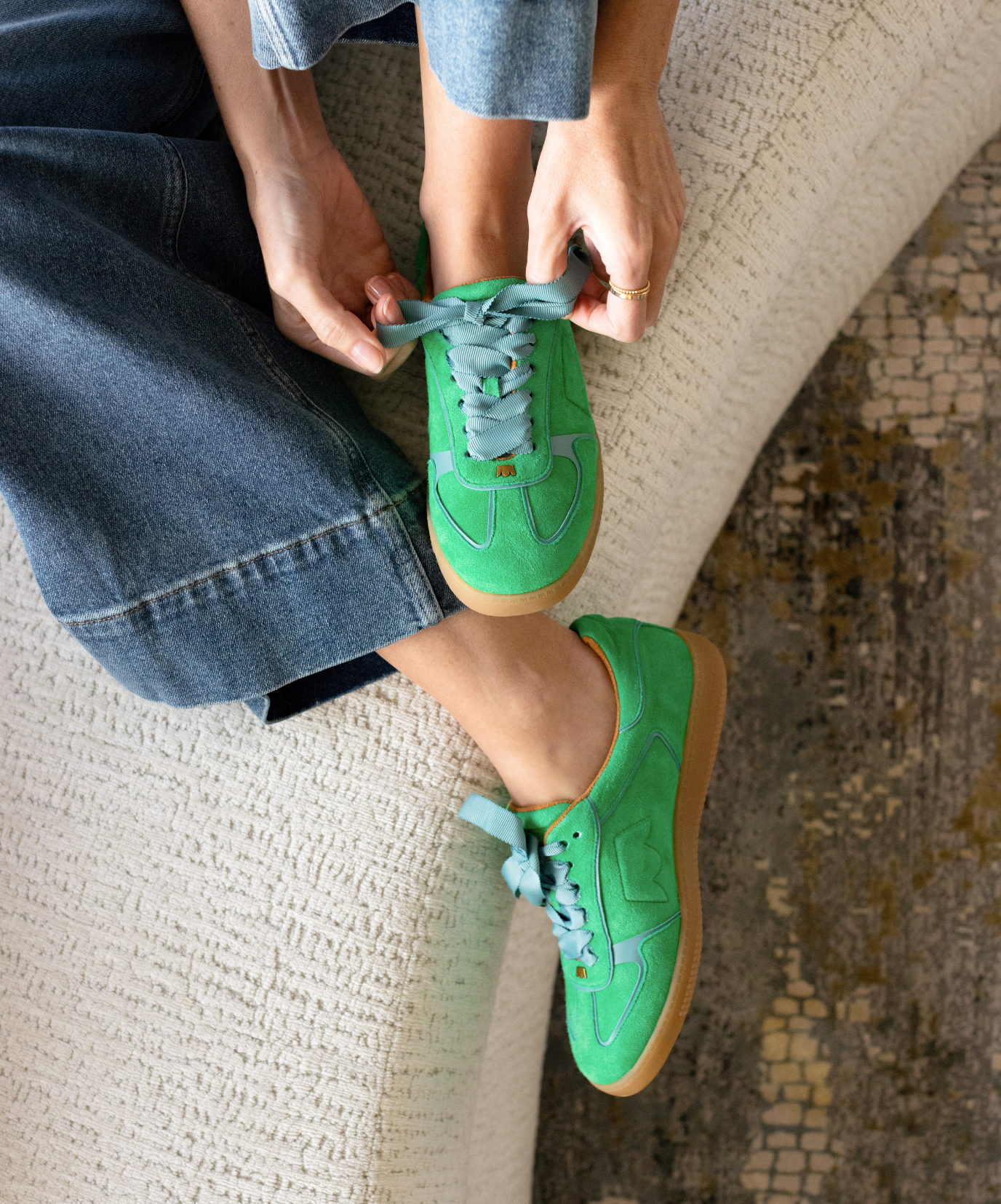 The Jay Sneaker - Kelly Green Suede