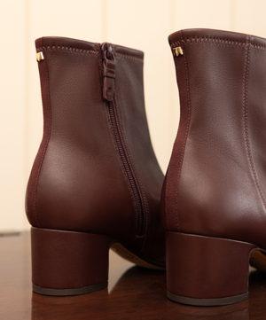 The Starling 50 Bootie - Burgundy Stretch Leather