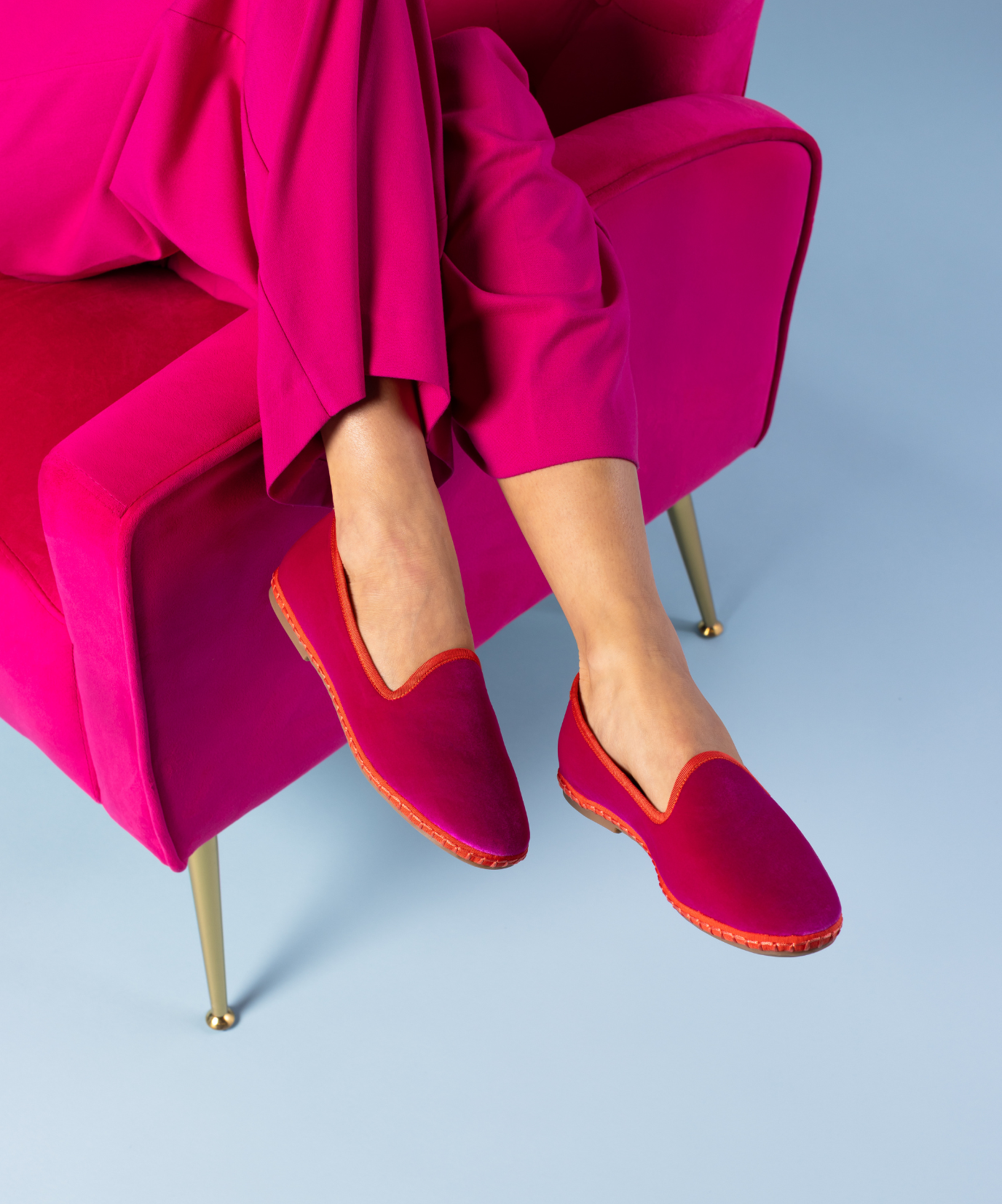 The Heron - Hot Pink Velvet