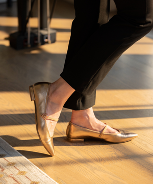 The Goldfinch 15 Mary Jane - Vintage Gold Metal Leather