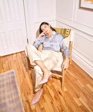 The Goldfinch Kitten Heel - Blush Patent Leather