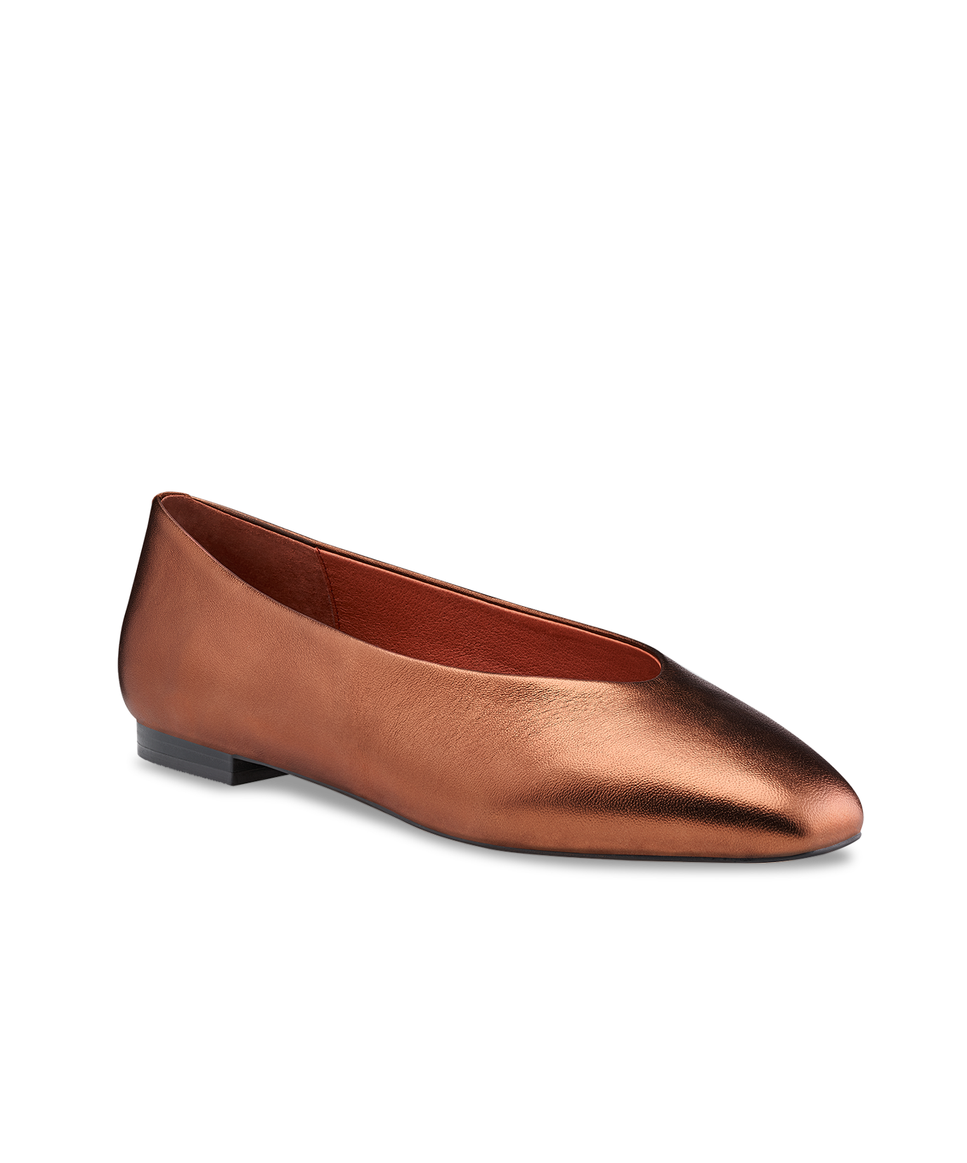 front 3/4 view of the Crane in Copper Leather