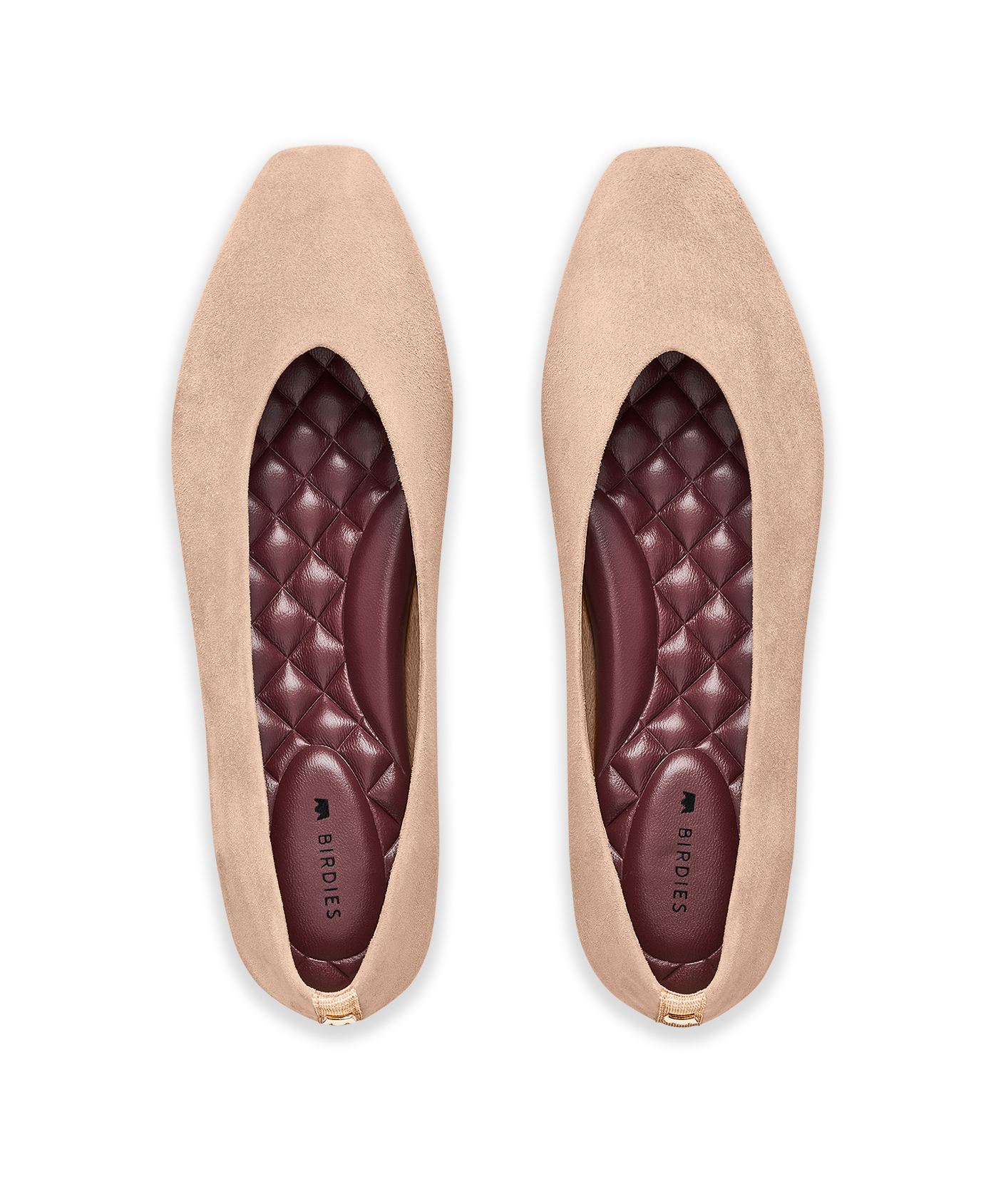 hover | top view of the Crane in Fawn (light pink) suede