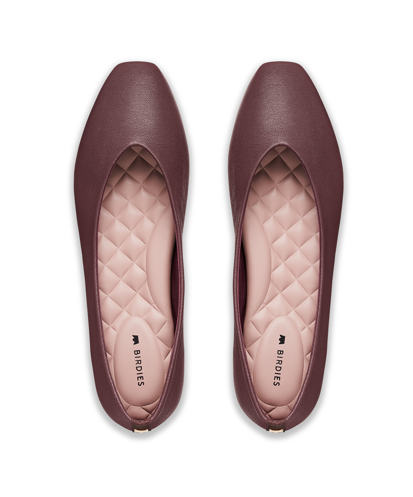  top view of the Crane in Port (maroon) leather