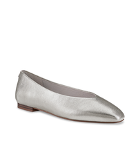 The Crane | Silver Leather | Women's Ballet Flats | Birdies