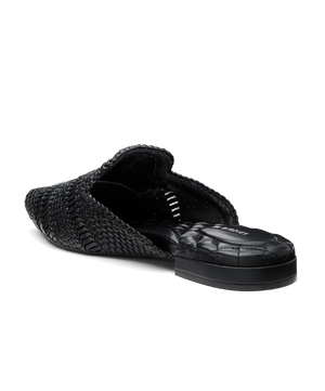 back 3/4ths view of the Dove in Black Woven