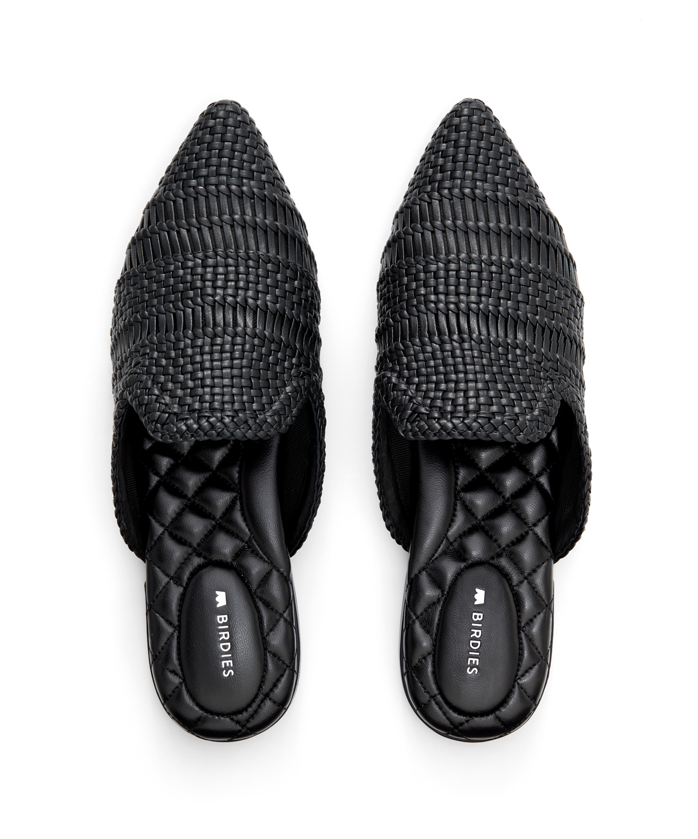 hover | top view of the Dove in Black Woven