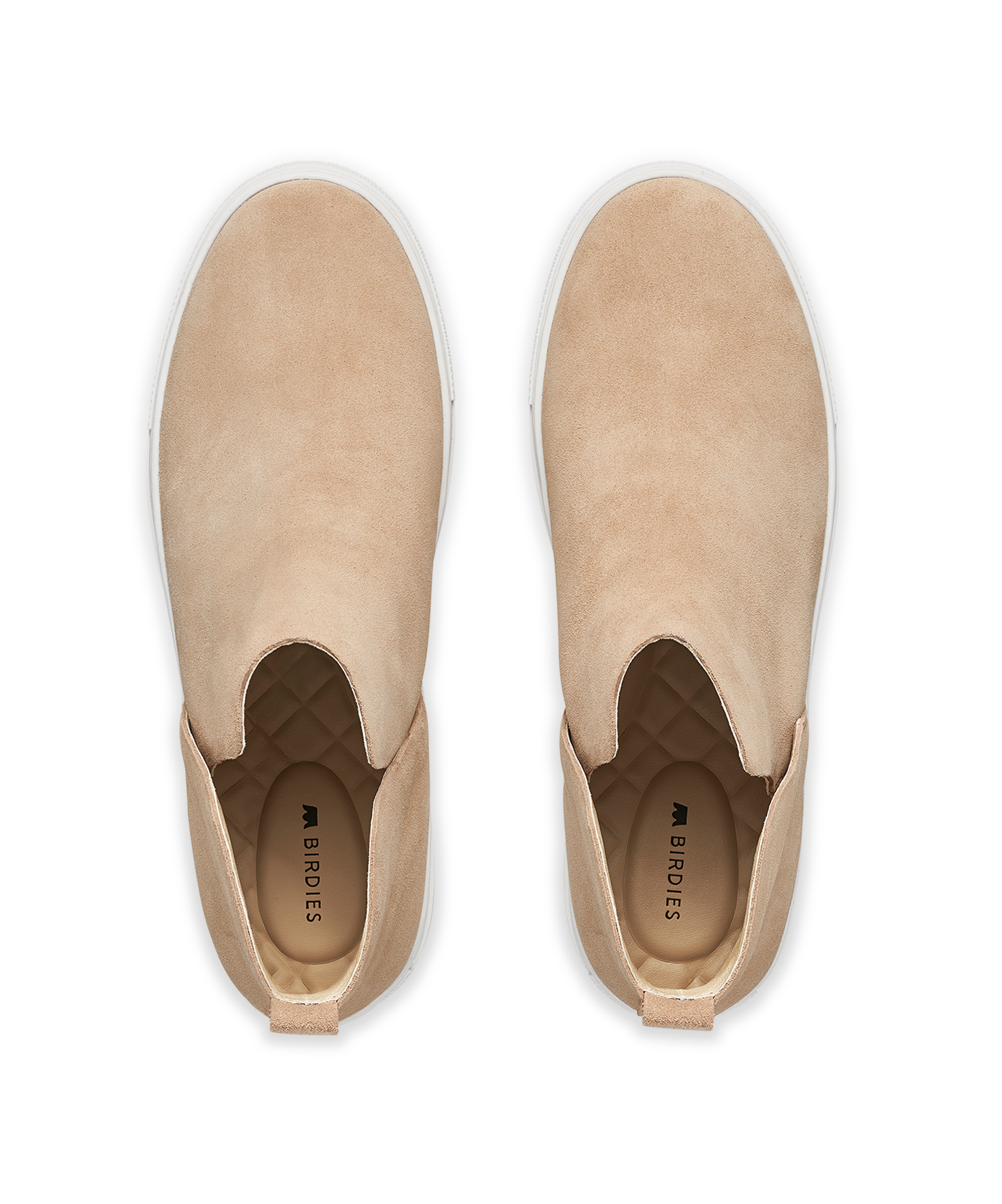 hover | top view of the Falcon in Oat (light tan) Suede