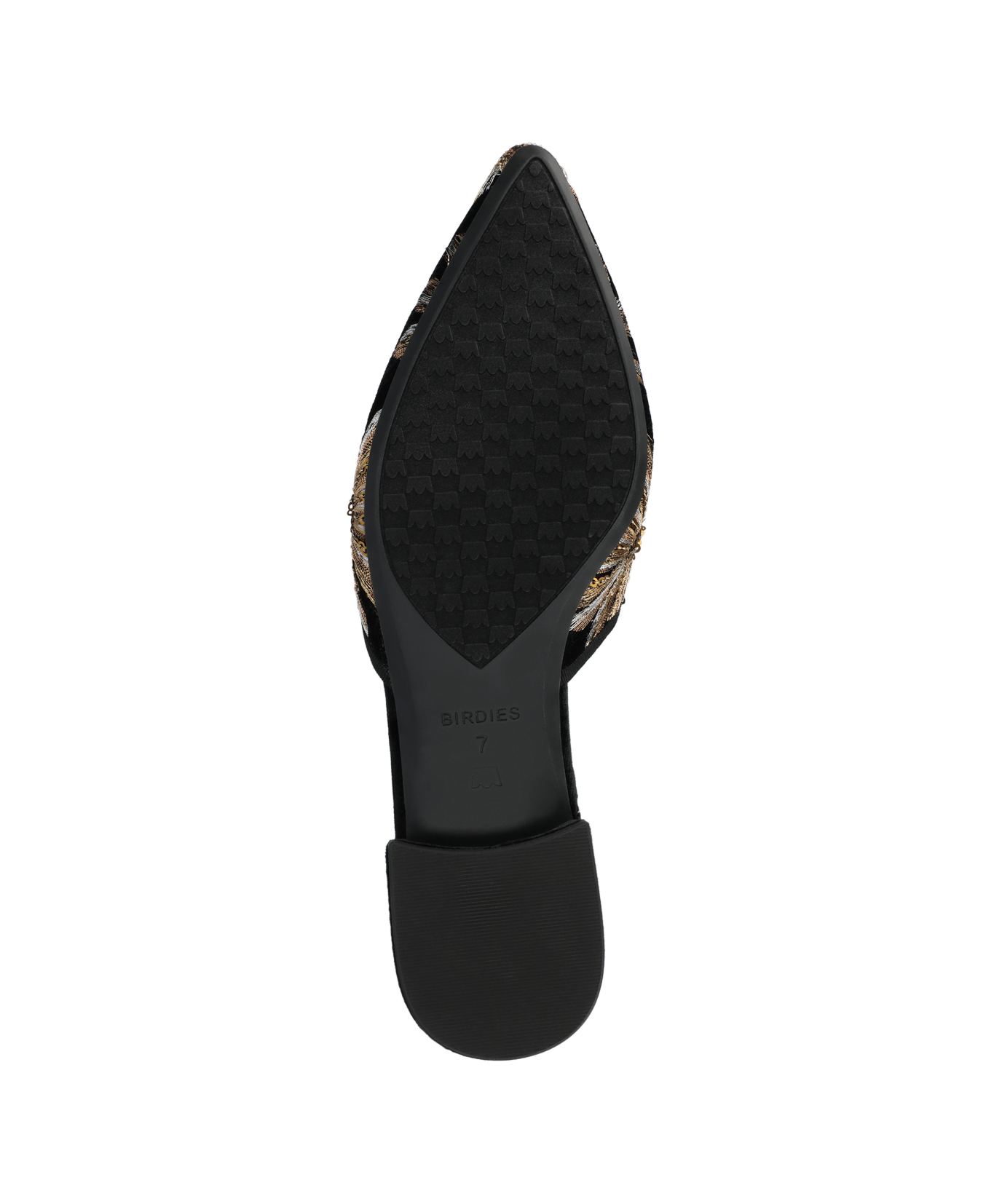 The Goldfinch 15 Mule - Black Gold Starburst Velvet