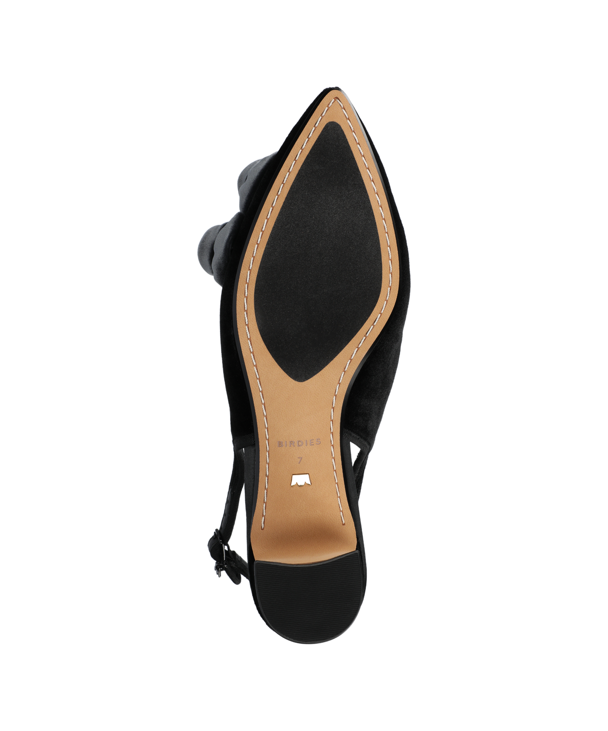 The Goldfinch 40 Slingback Flower - Black Velvet