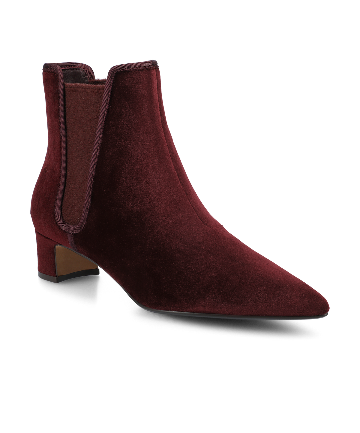 The Goldfinch 40 Chelsea Bootie - Burgundy Velvet