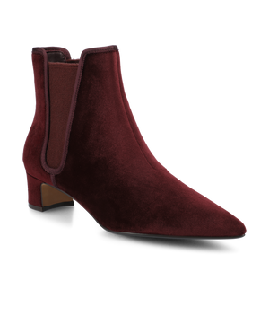 The Goldfinch 40 Chelsea Bootie - Burgundy Velvet