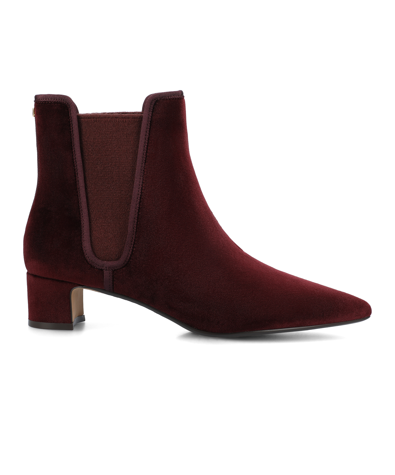 The Goldfinch 40 Chelsea Bootie - Burgundy Velvet