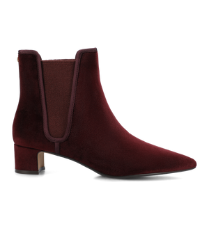 The Goldfinch 40 Chelsea Bootie - Burgundy Velvet