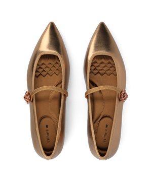 The Goldfinch 15 Mary Jane - Vintage Gold Metal Leather