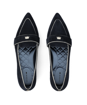 The Sparrow Loafer - Navy Suede