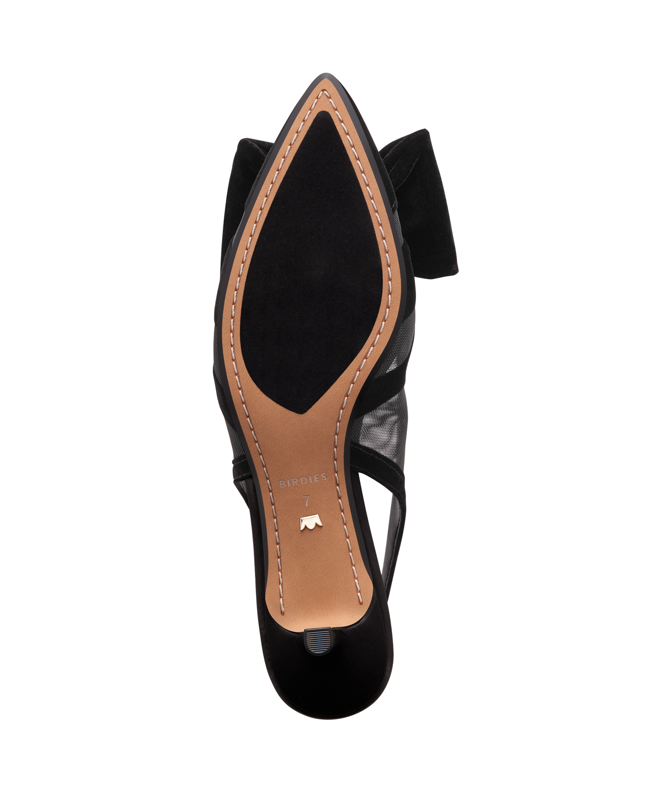 The Goldfinch Kitten Heel - Black Velvet Mesh