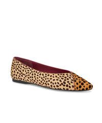 The Goldfinch | Mini Cheetah Tipped Calf Hair | Women's Flats