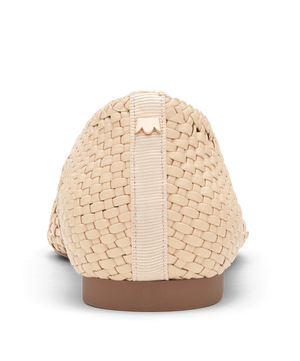 back view of the Goldfinch in Dawn (light tan) woven