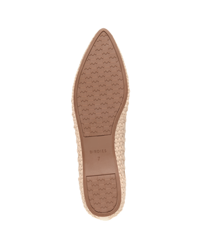 bottom view of the Goldfinch in Dawn (light tan) woven