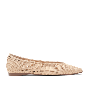 side view of the Goldfinch in Dawn (light tan) woven