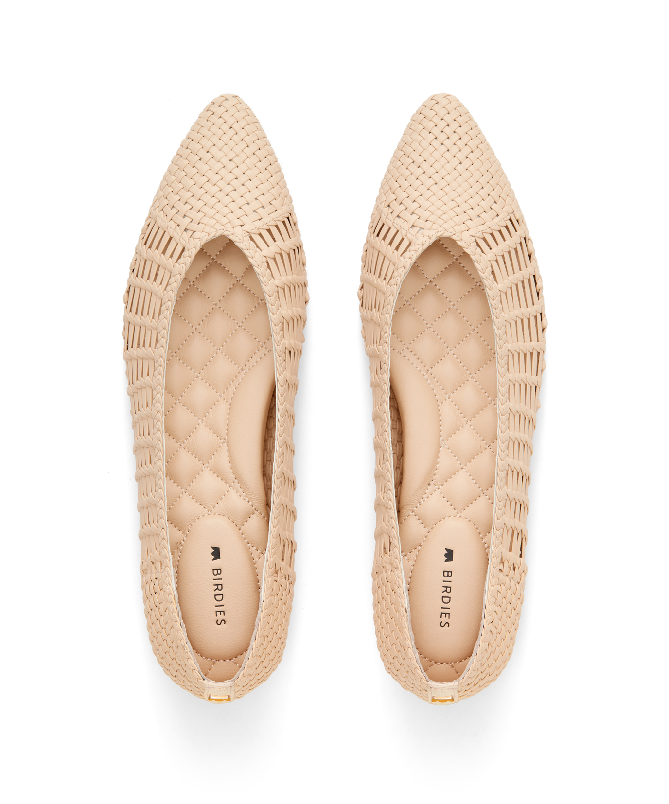 hover | top view of the Goldfinch in Dawn (light tan) woven