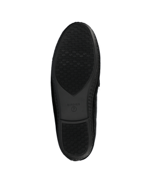 The Heron Loafer Cozy - Black Velvet Faux Fur