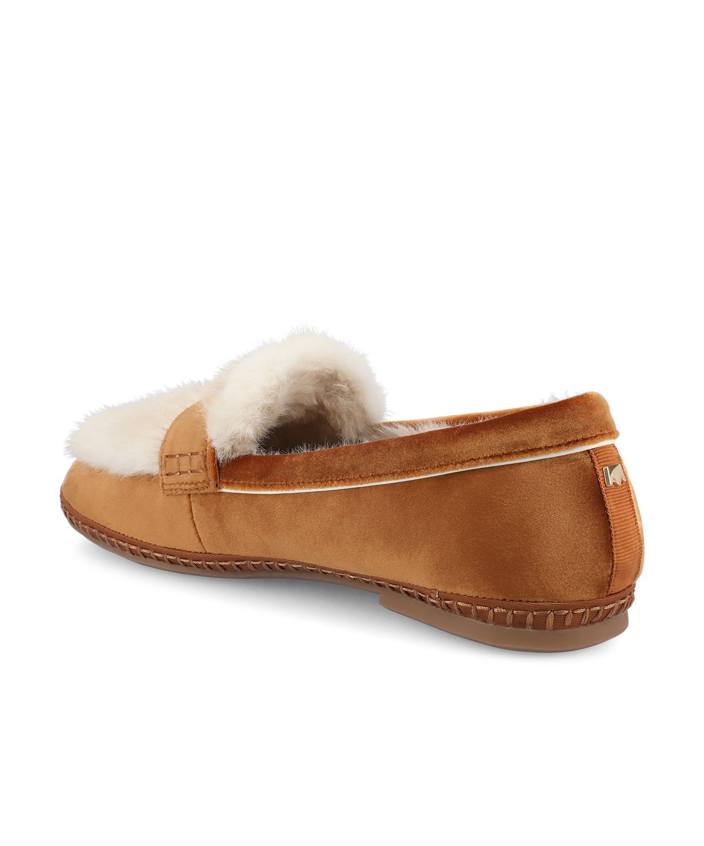The Heron Loafer Cozy - Tan Velvet Faux Fur