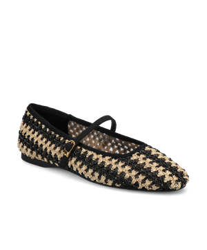 The Hummingbird Mary Jane - Black/Natural Openweave