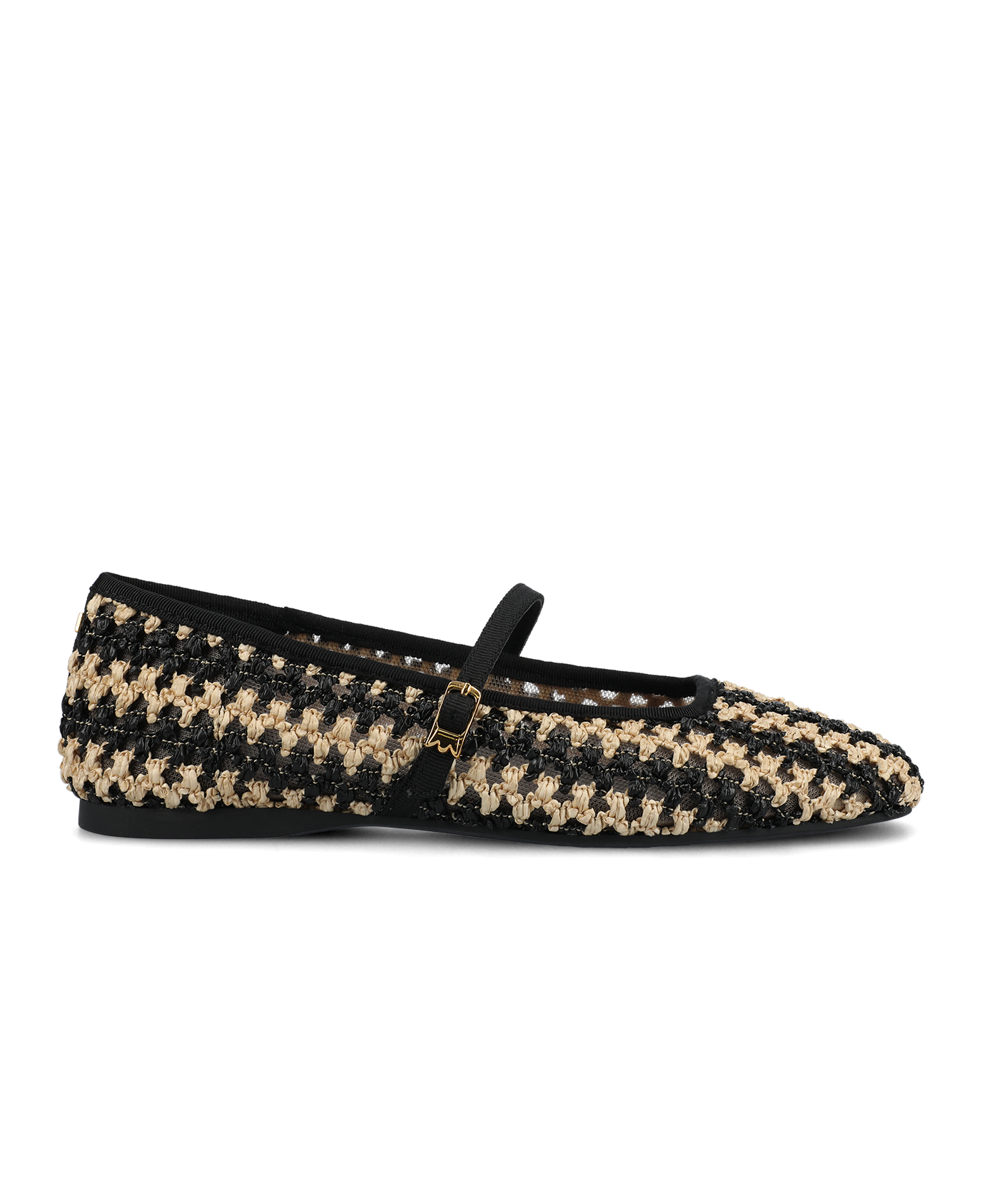 The Hummingbird Mary Jane - Black/Natural Openweave