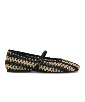 The Hummingbird Mary Jane - Black/Natural Openweave