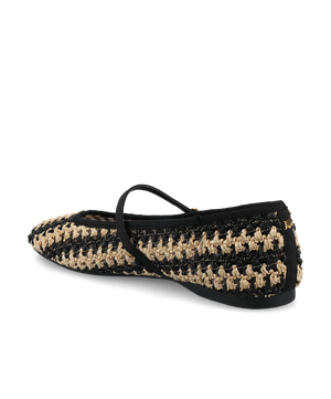 The Hummingbird Mary Jane - Black/Natural Openweave