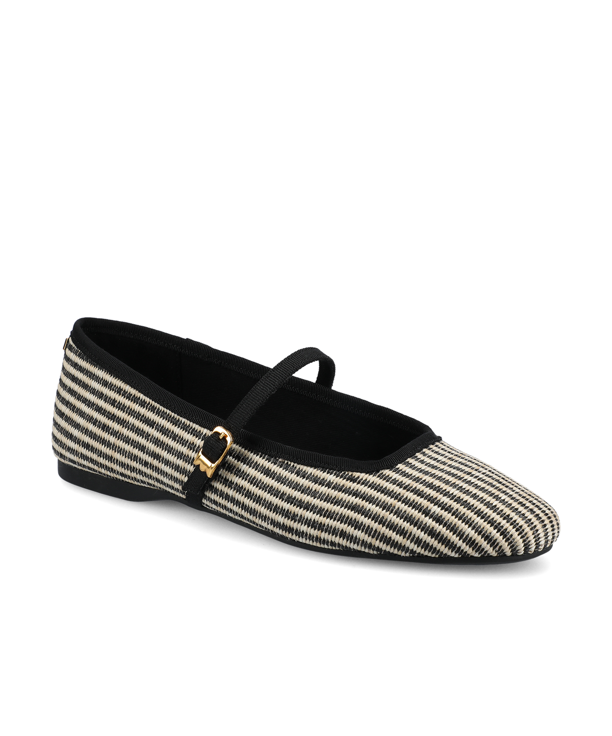 The Hummingbird Mary Jane - Black/Off White Two Tone Raffia The Hummingbird Mary Jane - Black/Off White Two Tone Raffia