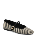 The Hummingbird Mary Jane - Black/Off White Two Tone Raffia