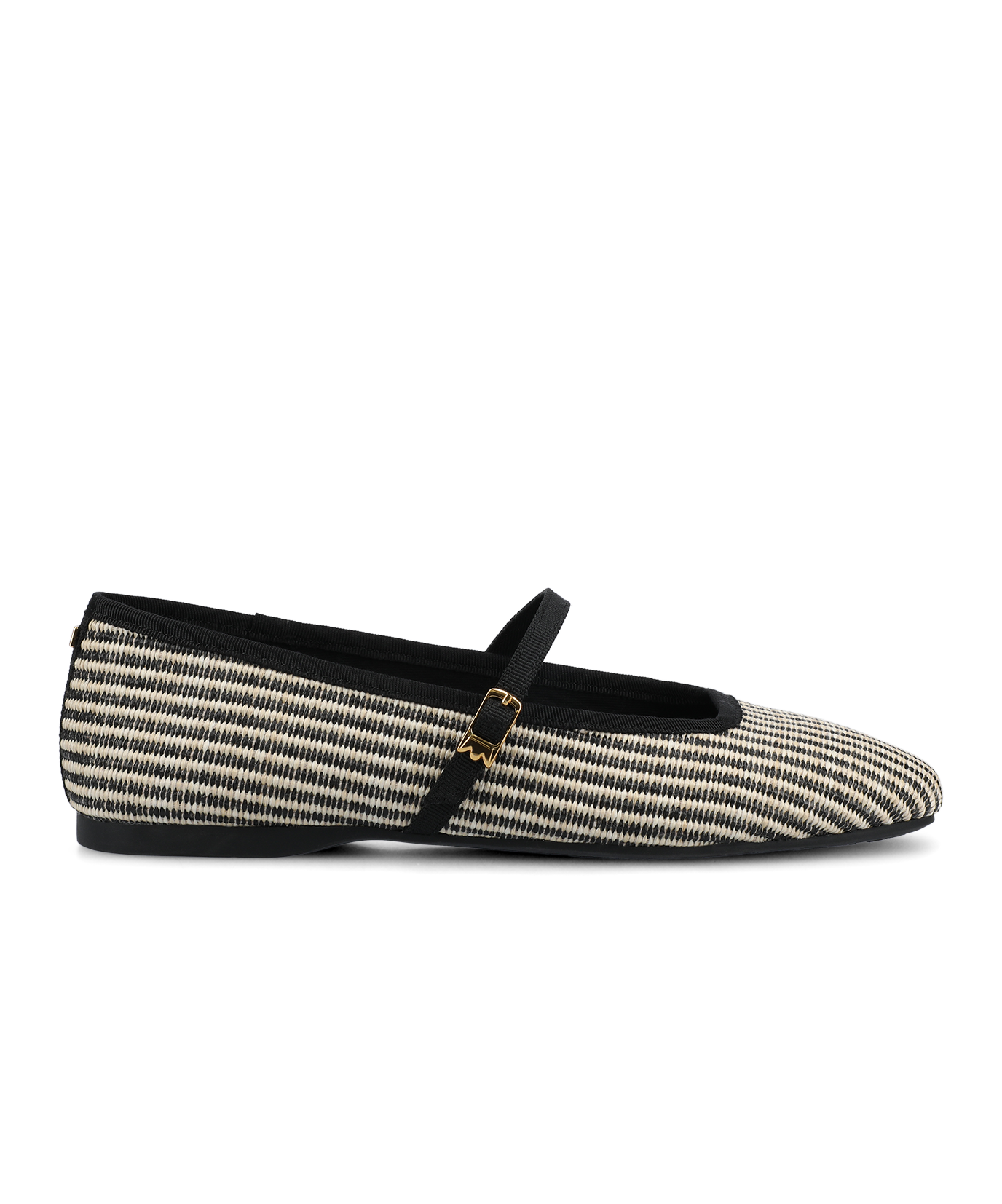 The Hummingbird Mary Jane - Black/Off White Two Tone Raffia