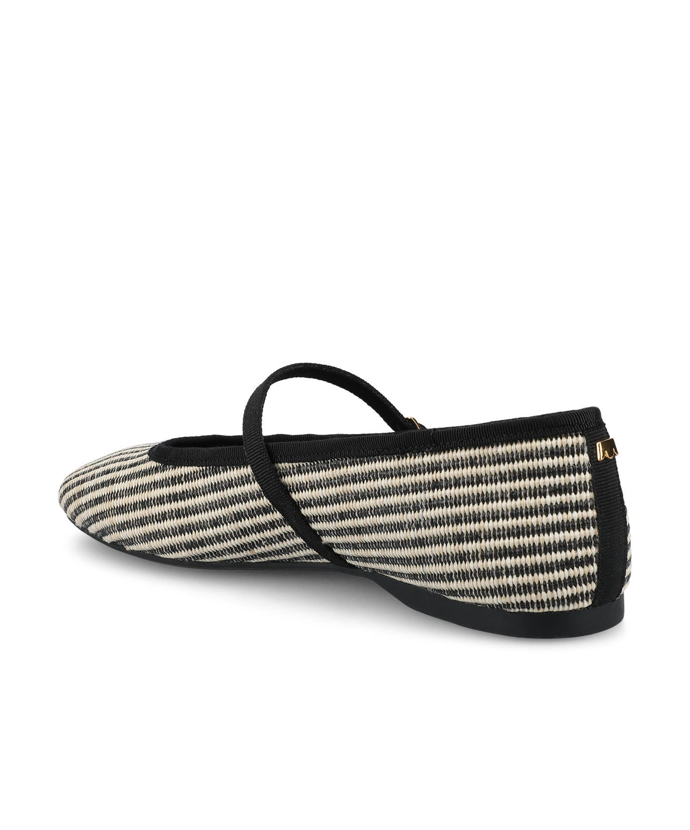 The Hummingbird Mary Jane - Black/Off White Two Tone Raffia