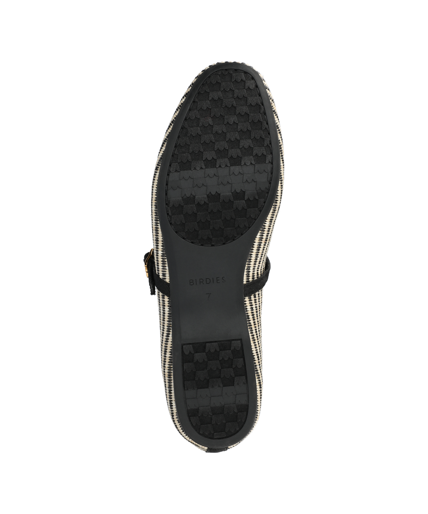 The Hummingbird Mary Jane - Black/Off White Two Tone Raffia