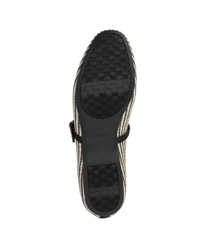 The Hummingbird Mary Jane - Black/Off White Two Tone Raffia