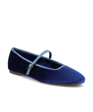 The Hummingbird Mary Jane - Empire Blue Velvet