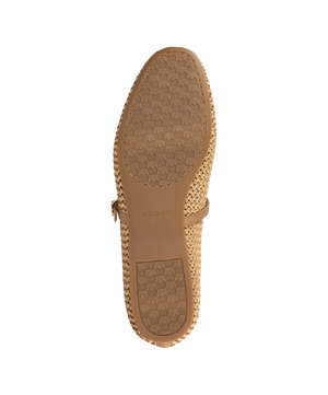 The Hummingbird Mary Jane - Gold Woven Satin