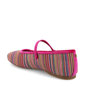 The Hummingbird Mary Jane Grosgrain - Hot Pink Multi Stripe