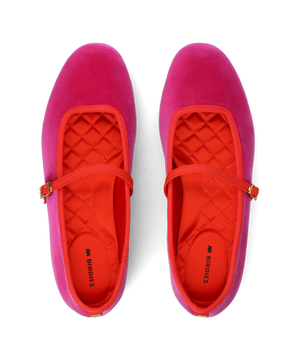 The Hummingbird Mary Jane - Hot Pink Velvet