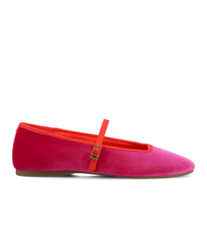 The Hummingbird Mary Jane - Hot Pink Velvet
