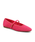 The Hummingbird Mary Jane - Hot Pink Woven Satin