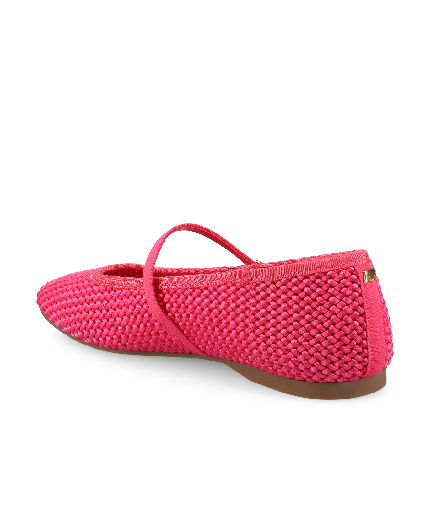 The Hummingbird Mary Jane - Hot Pink Woven Satin