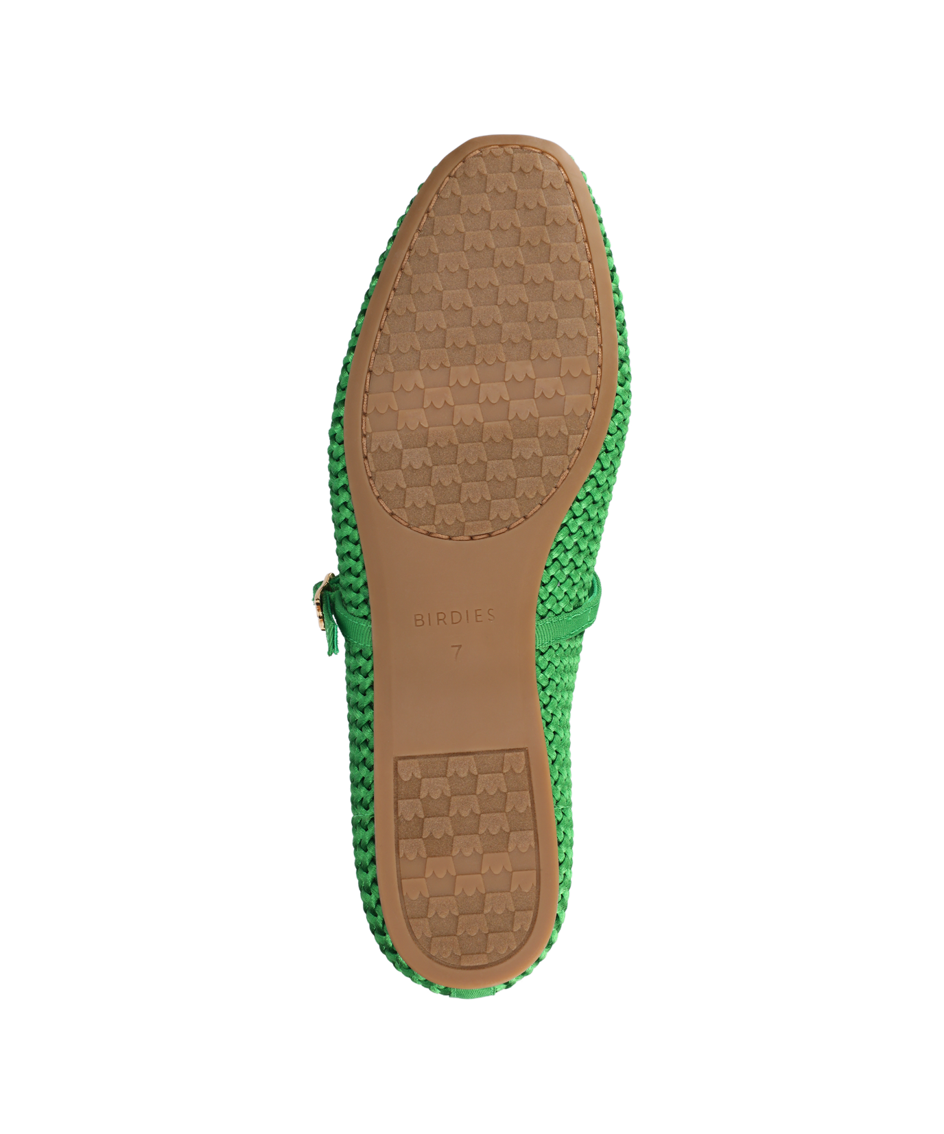 The Hummingbird Mary Jane - Kelly Green Woven Satin