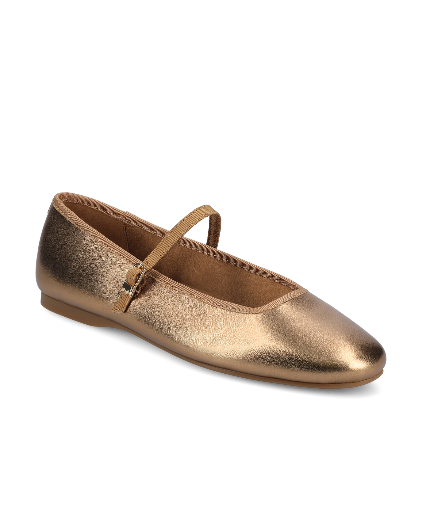 The Hummingbird Mary Jane - Vintage Gold Metal Leather
